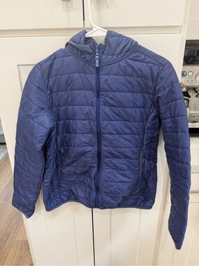 Children's Hooded Packable Puffer Jacket - Navy